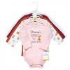 Hudson Baby Infant Girl Cotton Long-Sleeve Bodysuits, Pumpkin Spice Date, 0-3 Months