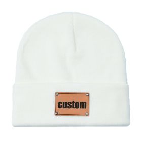 Knitted Baby Brimless Cap (Option: White-S)