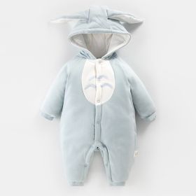 Warm Jumpsuit Newborn Cotton Crawling Suit (Option: Totoro Blue-73cm)