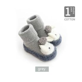Spring And Autumn Soft Bottom Non-slip Baby Toddler Shoes (Option: Gray-13cm)