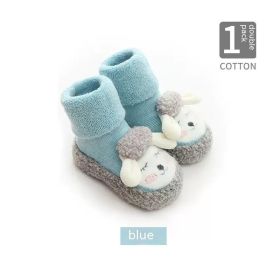 Spring And Autumn Soft Bottom Non-slip Baby Toddler Shoes (Option: Blue-13cm)