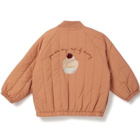 Boys' Cotton Jacket Baby Plush (Option: Orange-90cm)