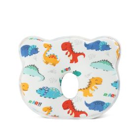 Cartoon Four Seasons Baby Headrest Anti-deviation Head Shaping For Children And Kids Pillow (Option: Little Dinosaur-25 × 23 × 3)