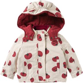 Children's Polar Fleece Liner Autumn And Winter Coat (Option: Beige-100cm)