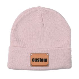 Knitted Baby Brimless Cap (Option: Pink-L)