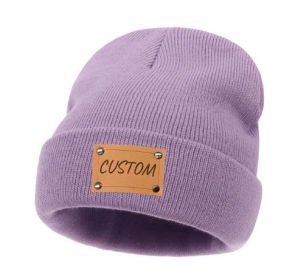Knitted Baby Brimless Cap (Option: Purple-L)