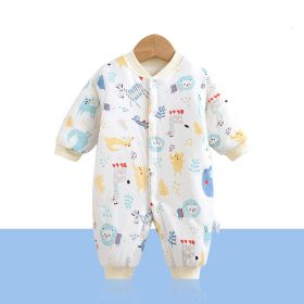 Warm Jumpsuit Newborn Cotton Crawling Suit (Option: Forest-59cm)