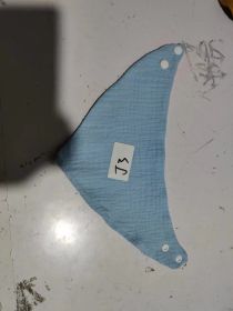 Crepe Triangular Binder Pure Cotton Baby Bib Saliva Towel (Option: J3 Borderless Line)
