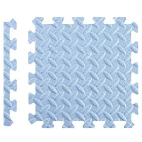 Baby Crawling Mat Stitching EVA Children's Foam Mat Household Child Play Mat Thickened (Option: Blue And Gray-30x30x1)
