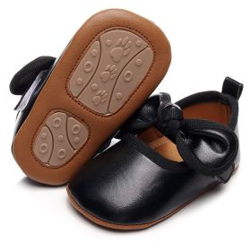Fashion Toddler Bow Princess Shoes (Option: Black-Inner Length 11cm)