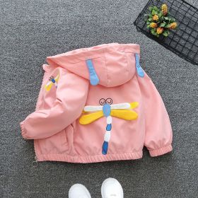 Kids' Fashion Hooded Zip Jacket (Option: Dragonfly coat pink-80cm)
