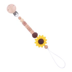 Baby Products Soothing Beech Pacifier Clip (Color: Yellow)