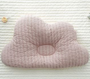 Cotton Breathable Shaping Pillow Anti-deviation Head Baby Correction (Option: A41 Cloud Purplish Red)