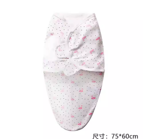 Newborn Swaddling Quilt Leisure Comfort Gro-bag Anti-startle Gro-bag  Swaddle Spring And Autumn Baby Supplies (Option: Pink Bird-75×60cm)