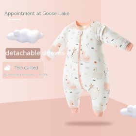 Children's Anti-kick Quilt Cotton Sleeping Bag (Option: Thin Cotton Padded-L Code)