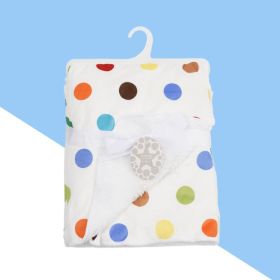 Babies' Woolen Blanket Baby Double Layer Super Soft Plush Blanket (Option: Colorful Dots-75X100cm)