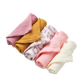 5-piece Baby Towel Plain Cotton Face Towel (Option: 5pcs L-Default Item)
