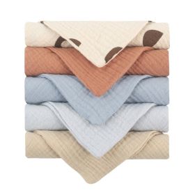 5-piece Baby Towel Plain Cotton Face Towel (Option: 5pcs V-Default Item)