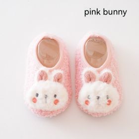 Cute Rabbit Autumn And Winter Room Socks (Option: Pink Rabbit-XL)