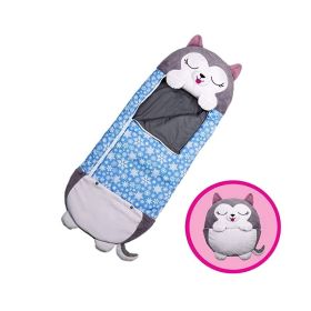 Kids Sleeping Bag, Soft Sleepy Sack For Kids & Toddlers  Easy Roll Up Design For School, Daycare  Children Sleeping Bags Play Pillow Sleep Sack (Option: Blue Husky-135x50CM)