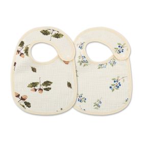 Danish Ins Gauze Waterproof Bib Saliva Towel U-shaped Thin 2 Pieces (Option: 2 Pieces Of Pine Cones)