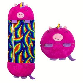 Kids Sleeping Bag, Soft Sleepy Sack For Kids & Toddlers  Easy Roll Up Design For School, Daycare  Children Sleeping Bags Play Pillow Sleep Sack (Option: Rose Pink-135x50CM)