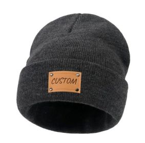 Knitted Baby Brimless Cap (Option: Dark Grey-S)