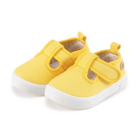 Children's Canvas Shoes Casual Soft Bottom Sports (Option: Yellow-Size 23)