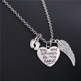 Euramerican Newborn Gift Mother's Wings Baby Necklace (style: 2 Style)