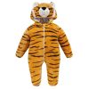 Kids Animal Jumpsuit Pajamas Flannel One-piece Children Cute Fleece Warm Thick Outer Wear Soft Spring Autumn Winter Zipper Baby