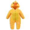 Kids Animal Jumpsuit Pajamas Flannel One-piece Children Cute Fleece Warm Thick Outer Wear Soft Spring Autumn Winter Zipper Baby