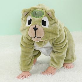 Baby Animal One-piece Pajamas Flannel Jumpsuit Children Cute Fleece Warm Thick Outer Wear Soft Spring Autumn Winter Zipper Kids (Color: Horse)