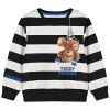 Baby Boy Striped & Bear Print Pattern Casual Pullover Hoodies