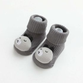Baby Cartoon 3D Doll Patched Pattern Non-Slip Floor Socks (Size/Age: XS (0-6M))