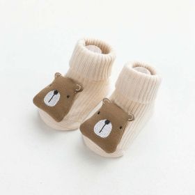 Baby Cartoon 3D Doll Patched Pattern Non-Slip Floor Socks (Size/Age: S (6-12M))