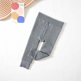 Baby Solid Color Thickened One-Piece Fleece Leggings With Foot & Tights (Size/Age: M (2-4Y))