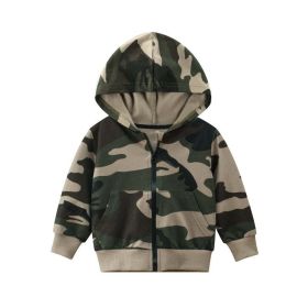 Baby Boy Camouflage Pattern Zipper Front Coat With Hat (Size/Age: 90 (12-24M))