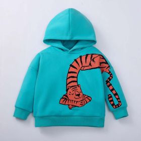 Baby Boy 1pcs Cartoon Animal Pattern Composite One Piece Fleece Sweatshirt (Size/Age: 90 (12-24M))