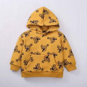 Baby Boy 1pcs Cartoon Animal Pattern Composite One Piece Fleece Sweatshirt (Size/Age: 130 (7-8Y))