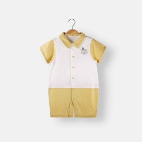 Baby Animal Print Single Breasted Design Color Matching Onesies (Size/Age: 73 (6-9M))
