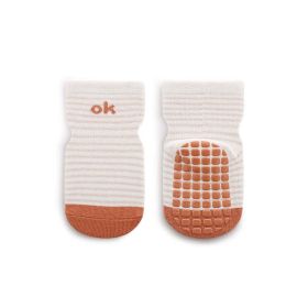 Baby Cartoon And Striped Pattern Non-Slip Design Socks (Size/Age: L (3-5Y))