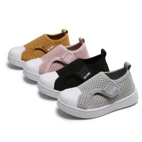 Girls Boys Casual Shoes 2021 Spring Infant Toddler Shoes Comfortable Non-slip Soft Bottom Children Sneakers Baby Kids Shoes (Color: Yellow)