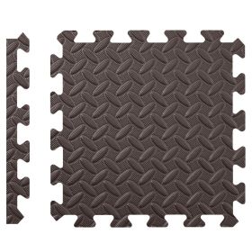 Baby Crawling Mat Stitching EVA Children's Foam Mat Household Child Play Mat Thickened (Option: Brown-30x30x1)