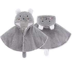 Cartoon Super Cute Boys And Girls Capes Baby Children's Shawl Coat (Option: Grey-90cm)