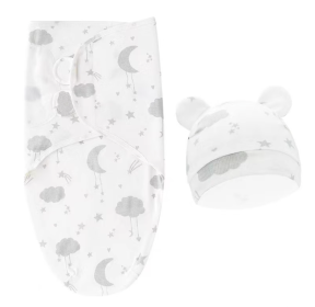 Newborn Swaddling Quilt Leisure Comfort Gro-bag Anti-startle Gro-bag  Swaddle Spring And Autumn Baby Supplies (Option: Cloud Moon-75×60cm)