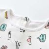 Baby Girl Cartoon Pattern Long Sleeve Tops Combo Solid Strap Dress Sets