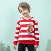 Baby Boy Striped & Bear Print Pattern Casual Pullover Hoodies