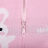 Baby Girl Cartoon Bunny Graphic Zipper Front Design Knit Coat
