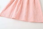 Baby Girl 1pcs Solid Color Flounce Sleeves Bow Tie Dress & Hat