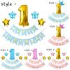 1 SET 1st Happy Birthday Confetti Balloons Foil Number Balloons First Baby Boy Girl Party Decorations My 1 Year Supplies